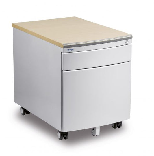 Mayer gray metal container
