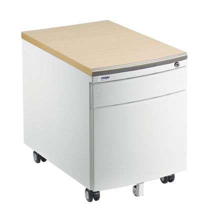 Mayer white metal container
