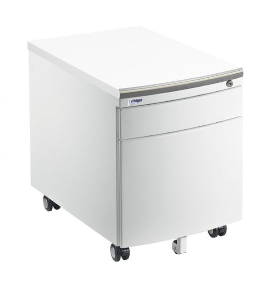 Mayer white metal container
