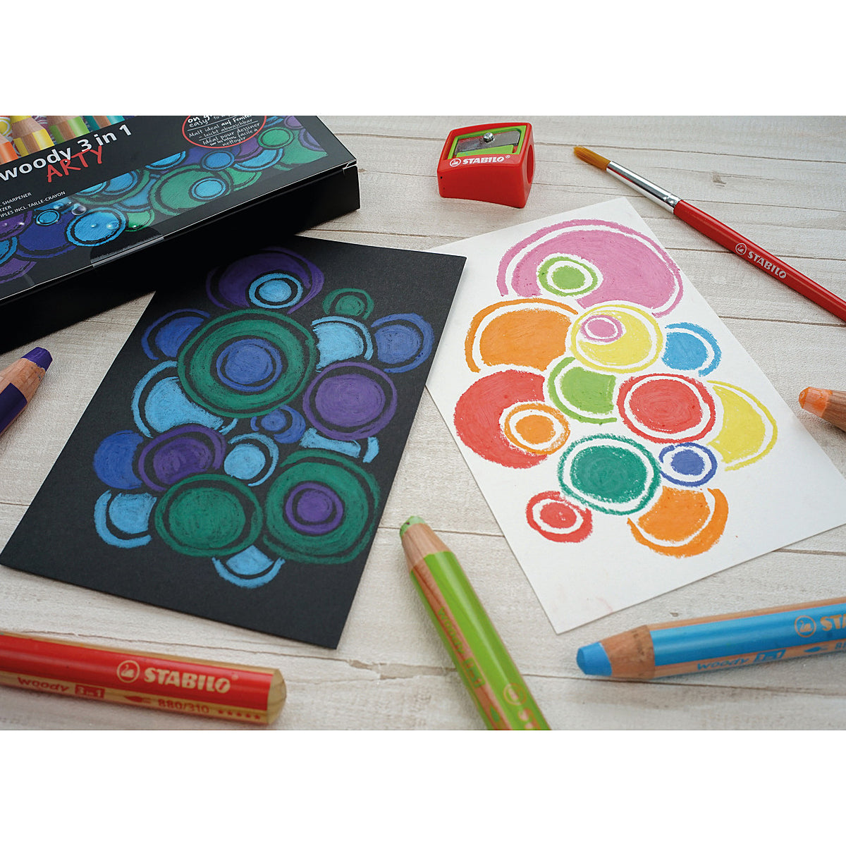 Stabilo Woody 3 in 1 Arty 6 krāsu zīmuļi smartkids.lv